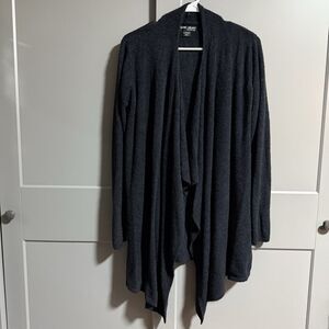 Barefoot Dreams Soft CozyChic Lite Open Waterfall Cardigan Black S/M Lounge